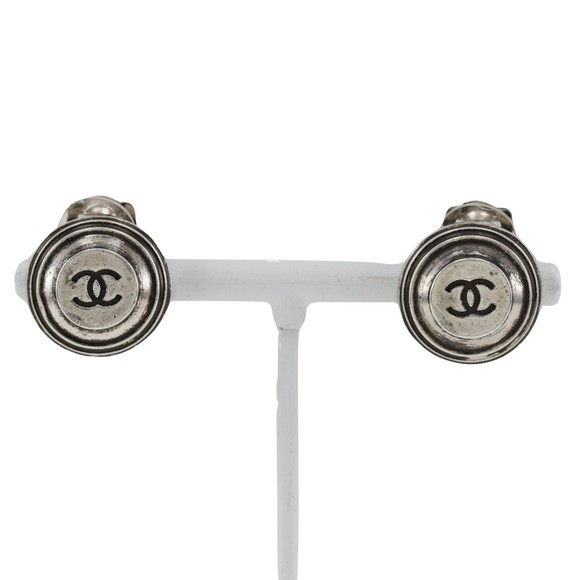 Chanel Coco Mark Silver Metal earring - Picture 1 of 8
